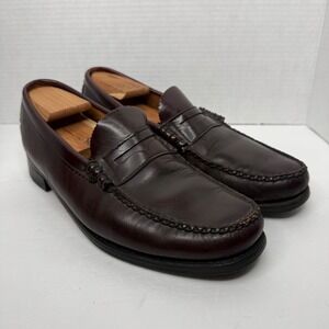 Dexter Penny Loafers Mens 10 E Burgundy Leather Beefroll Moc Toe Made in USA